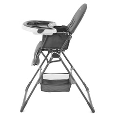 Oyster Highchair - Slate Grey - side view