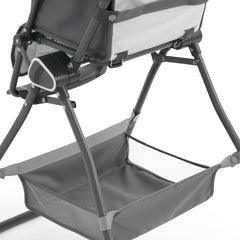 Oyster Highchair - Slate Grey - storage basket