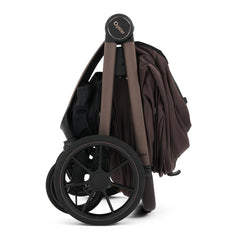 Oyster Vee Pushchair - Chocolate - folded