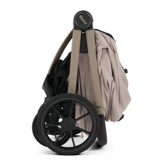 Oyster Vee Pushchair - Vanilla - folded