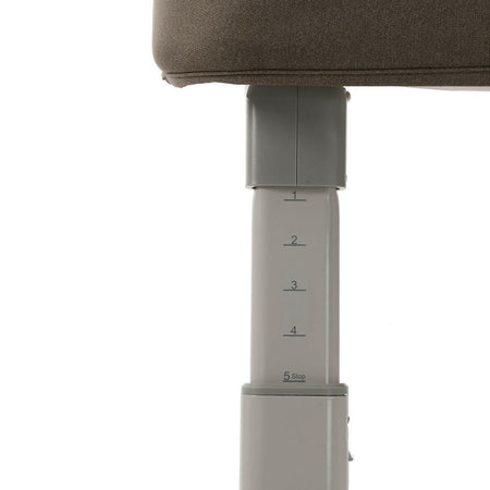 BabyStyle Oyster Wiggle Co-Sleeper Bedside Crib - Mink - five height positions