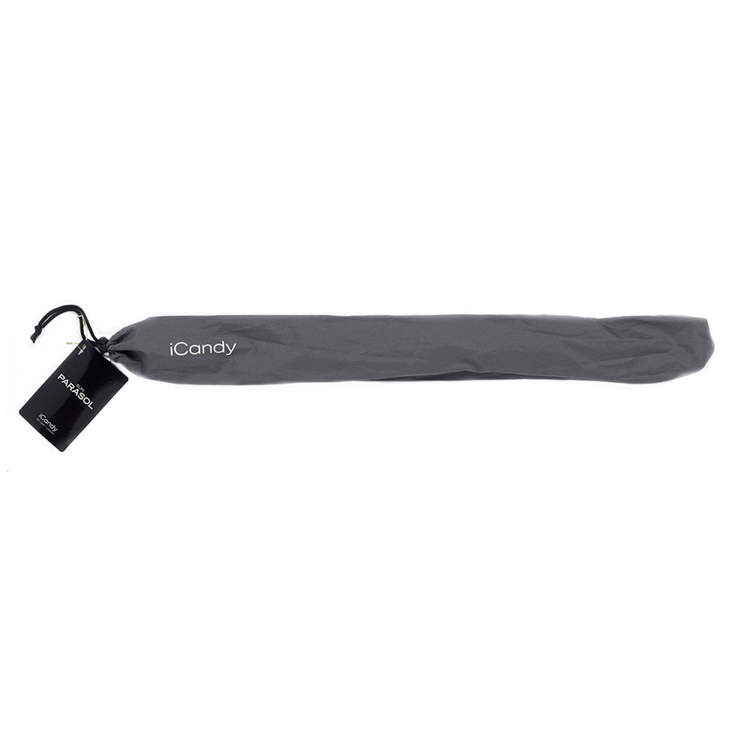 iCandy Universal Sun Parasol - Grey Granite - folded within storage sleeve