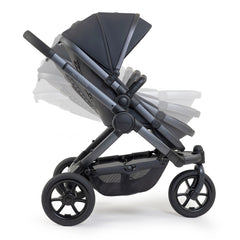 iCandy Peach 7 Pram Pushchair - All-Terrain Storm - showing the pushchair seat`s adjustability