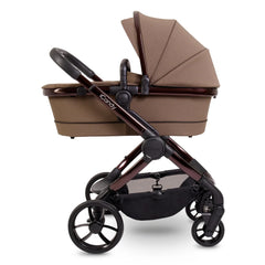 iCandy Peach 7 Pram Pushchair Complete Bundle (Coco) - showing the carrycot and chassis together as the pram