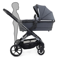iCandy Peach 7 Pram Pushchair Complete Bundle (Truffle) - showing the pram and its integrated ride-on board