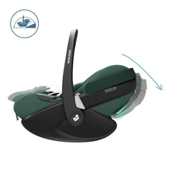 Maxi-Cosi Pebble 360 Pro (Essential Green) - side view, showing the seat`s recline options