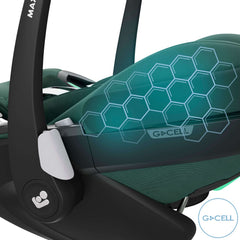 Maxi-Cosi Pebble 360 Pro (Essential Green) - showing the seat`s G-Cell side impact protection