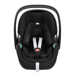 Maxi-Cosi Pebble 360 Pro (Essential Black) - front view, shown here with its newborn inlay