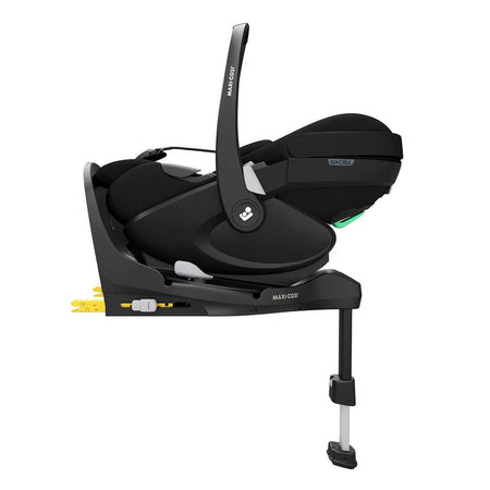 Maxi-Cosi Pebble 360 Pro² & FamilyFix 360 Pro ISOFIX Base - Twillic Black, showing the car seat fully reclined