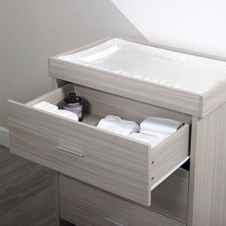 Ickle Bubba Pembrey Changing Unit - Ash Grey - drawer interior (changing mat and clothes not included)