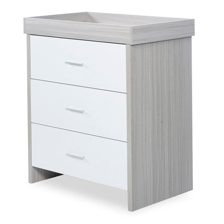 Ickle Bubba Pembrey Changing Unit - Ash Grey White - with changing top