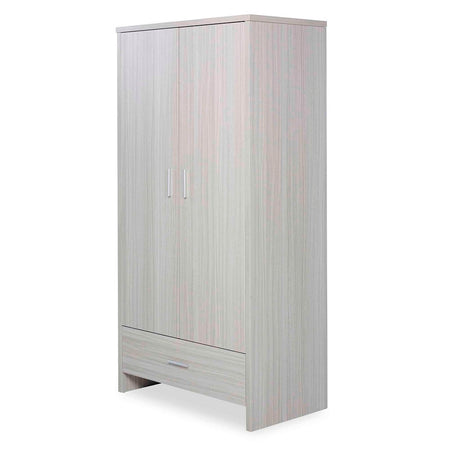 Ickle Bubba Pembrey Wardrobe - Ash Grey - double wardrobe with drawer