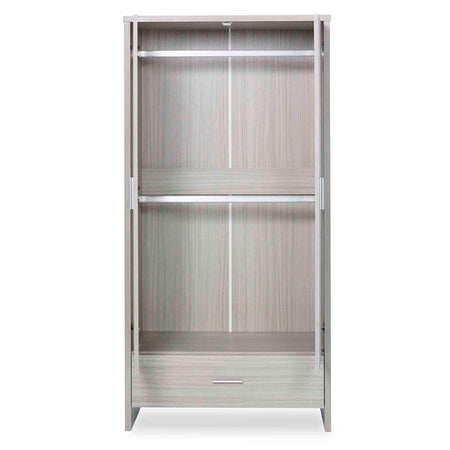 Ickle Bubba Pembrey Wardrobe - Ash Grey - wardrobe interior with hanging rails