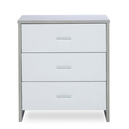 Ickle Bubba Pembrey Changing Unit - Ash Grey & White - front view, with changing top removed
