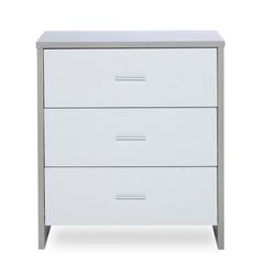 Ickle Bubba Pembrey Changing Unit - Ash Grey & White - front view, with changing top removed