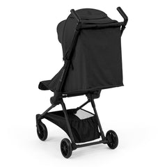 Ickle Bubba Pisces Ultra-Compact Stroller - Black - rear view with seat reclined
