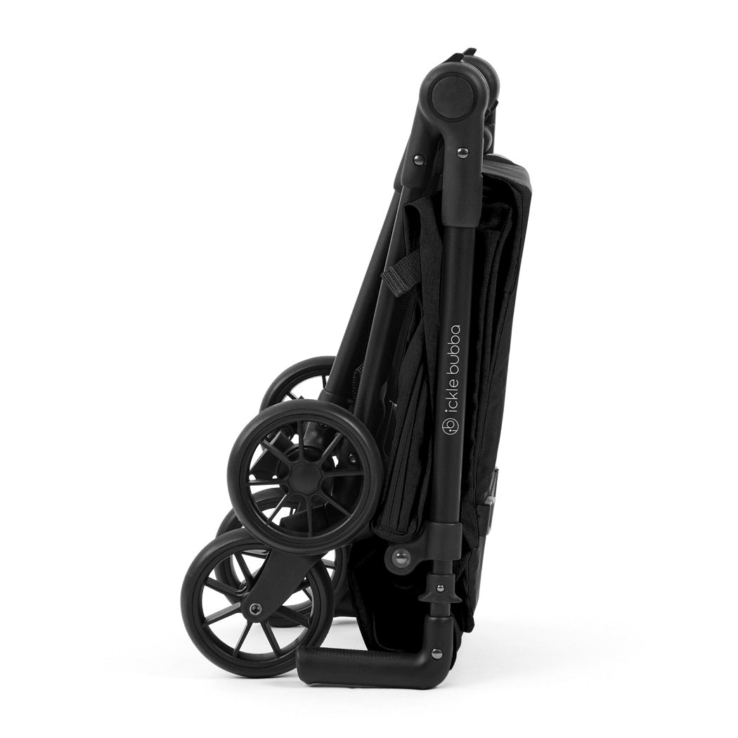 Ickle Bubba Pisces Ultra-Compact Stroller - Black - side view folded