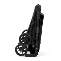 Ickle Bubba Pisces Ultra-Compact Stroller - Black - side view folded