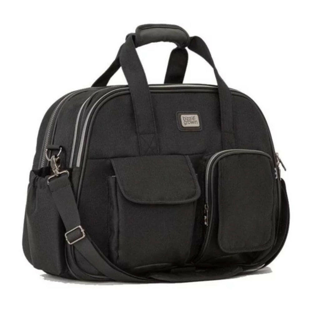 Bizzi Growin Baby Travel Crib Changing Bag - The POD® Chelsea Black