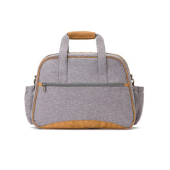 Bizzi Growin Baby Travel Crib Changing Bag - The POD® (Windsor Grey) - rear view