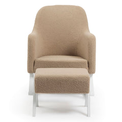 Ickle Bubba Roxby Nursery Chair with Stool - Mocha - front view