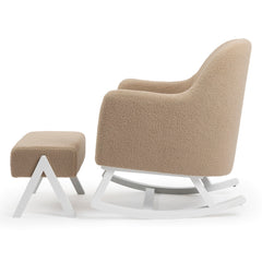 Ickle Bubba Roxby Nursery Chair with Stool - Mocha - side view