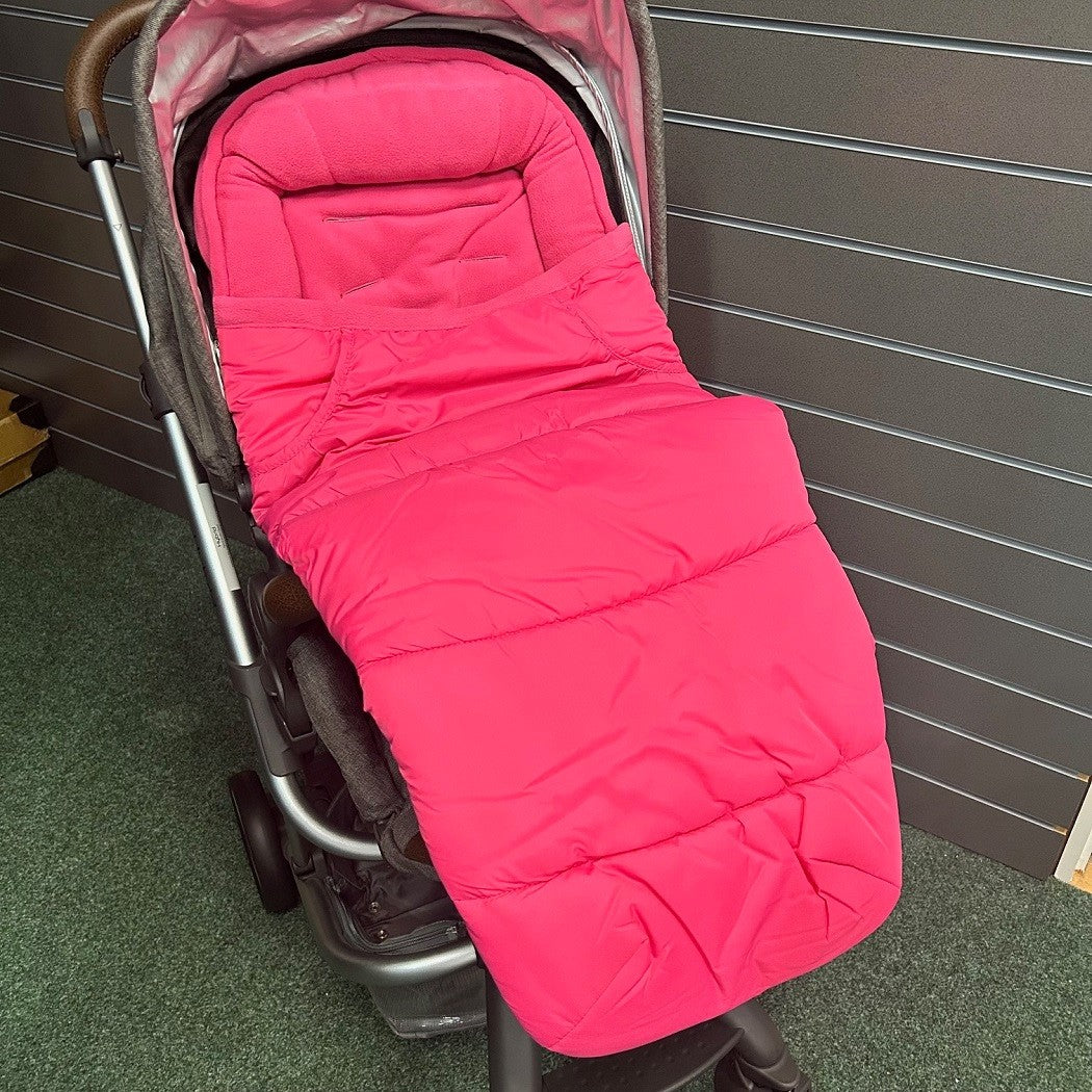 iCandy Raspberry Pink Footmuff on Stroller