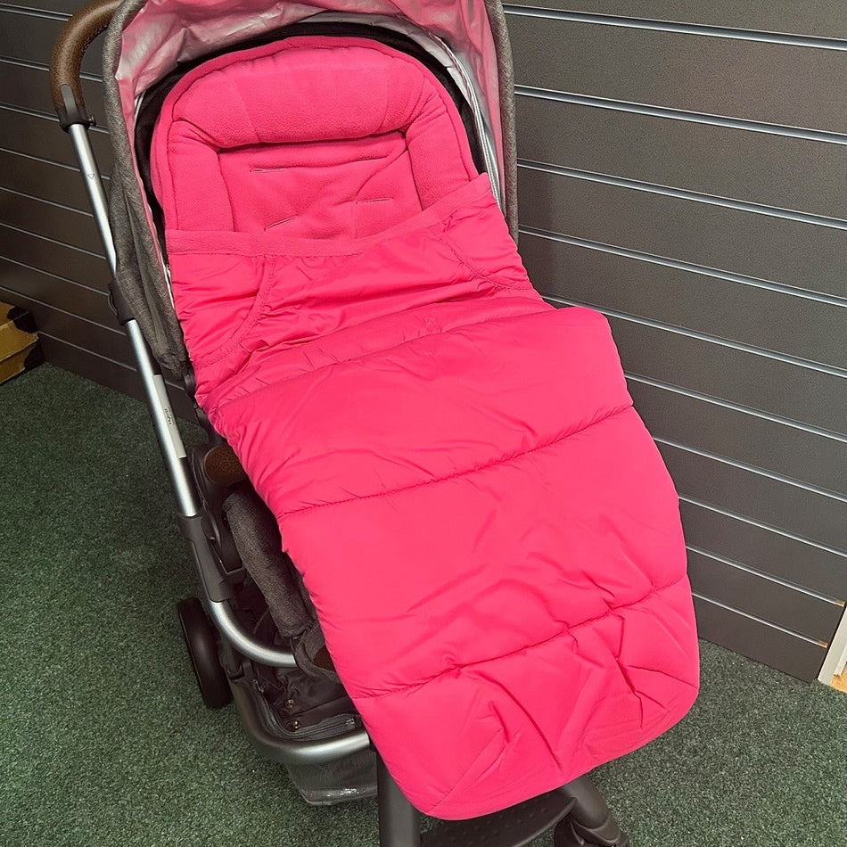 iCandy Raspberry Pink Footmuff on Stroller