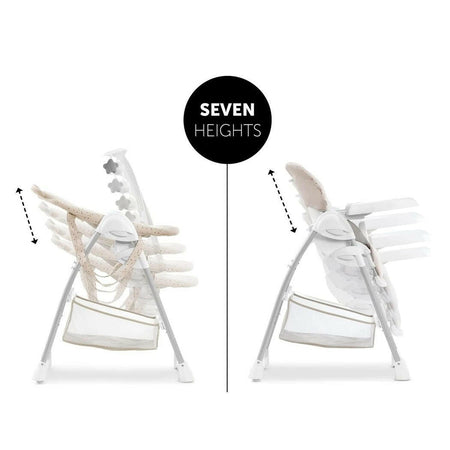 Hauck Sit 'n' Relax 3in1 Highchair (Winnie-the-Pooh - Beige) - showing the chair`s multiple heights
