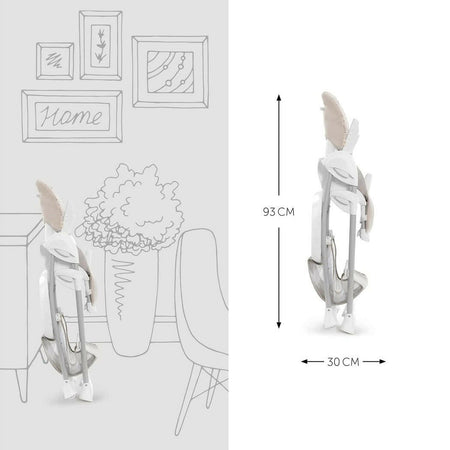 Hauck Sit 'n' Relax 3in1 Highchair (Winnie-the-Pooh - Beige) - showing the chair`s dimensions when folded