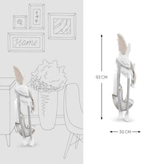 Hauck Sit 'n' Relax 3in1 Highchair (Winnie-the-Pooh - Beige) - showing the chair`s dimensions when folded