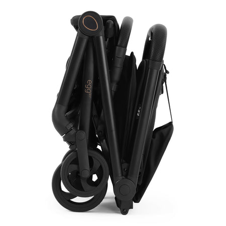 egg Sky Travel Stroller Cabin Approved - Black - side view folded