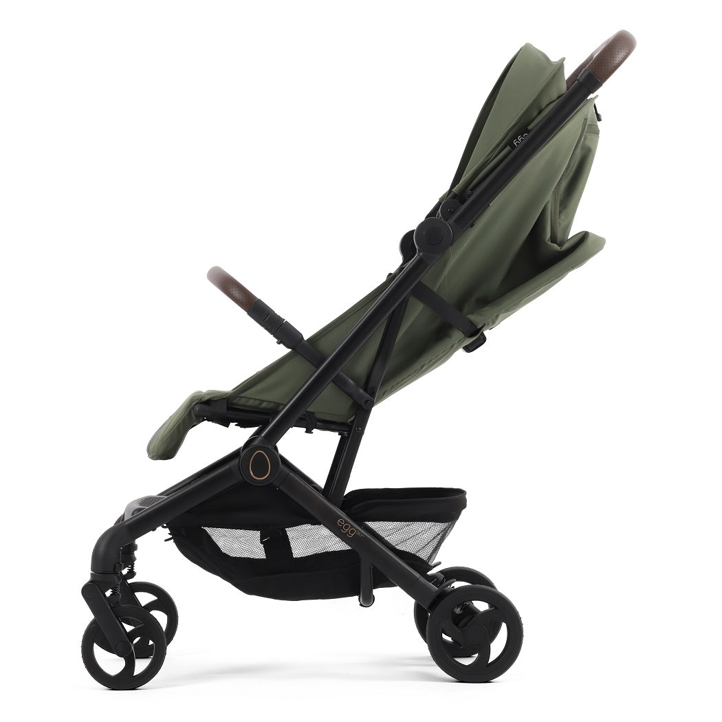 egg Sky Cabin Approved Travel Stroller - Green - side view with seat upright