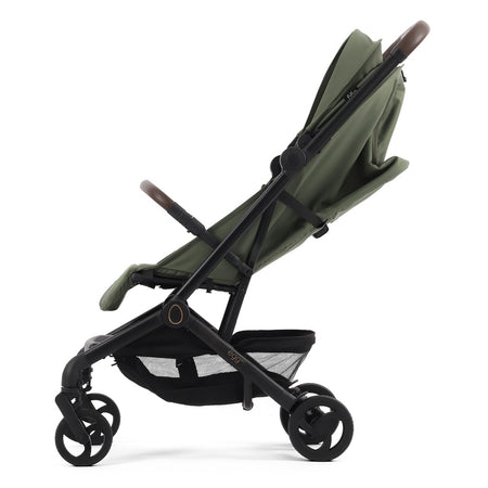 egg Sky Cabin Approved Travel Stroller - Green - side view with seat upright
