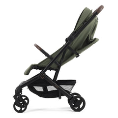 egg Sky Cabin Approved Travel Stroller - Green - side view with seat upright