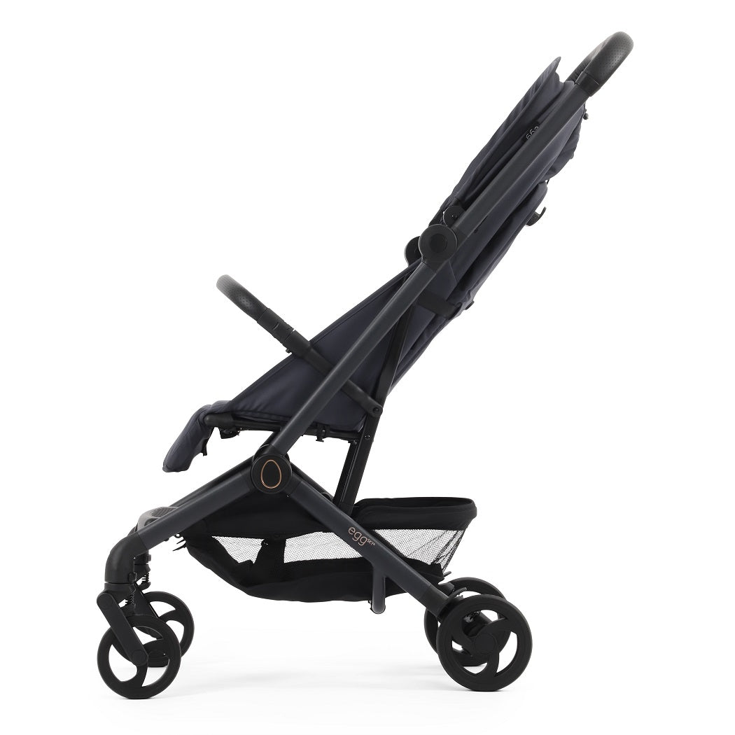 egg Sky Cabin Approved Travel Stroller - Ink - side view with hood fully closed