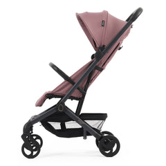 egg Sky Cabin Approved Travel Stroller - Mauve - side view with seat reclined