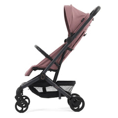 egg Sky Cabin Approved Travel Stroller - Mauve - side view with seat upright