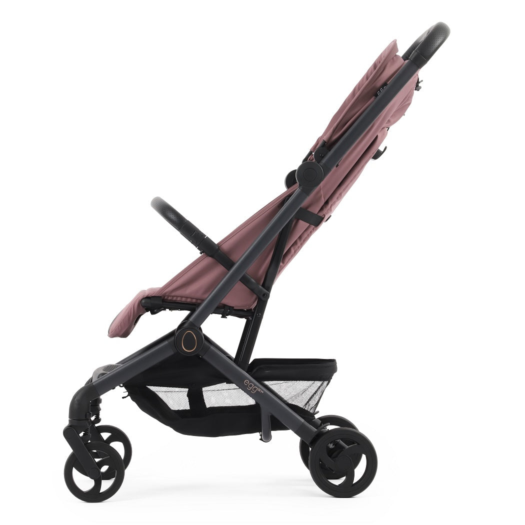 egg Sky Cabin Approved Travel Stroller - Mauve - side view with hood fully closed