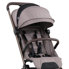 egg Sky Cabin Approved Travel Stroller - Taupe - with ventilation panel and bumper bar