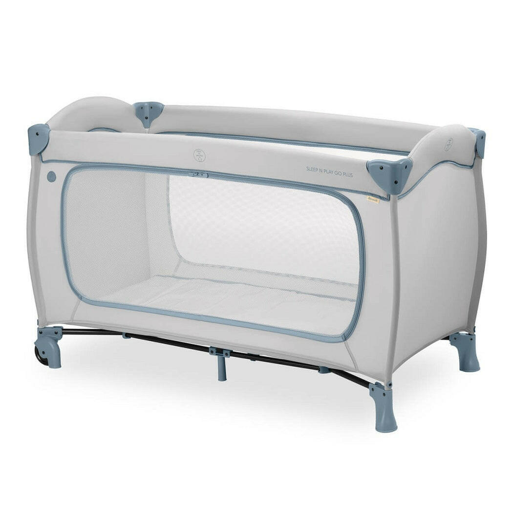 Hauck Sleep'n'Play Go Plus Travel Cot/Playpen - Dusty Blue front view