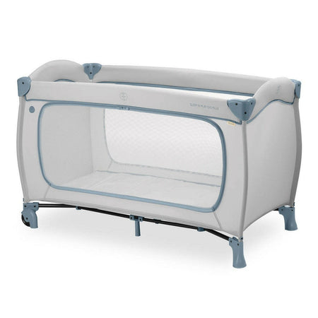 Hauck Sleep'n'Play Go Plus Travel Cot/Playpen - Dusty Blue front view