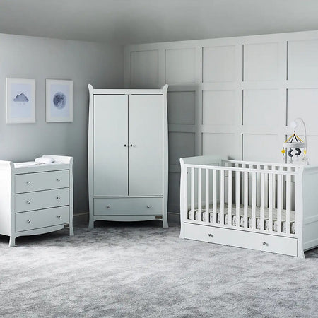 Ickle Bubba Snowdon Classic 3 Piece Nursery Furniture Set - White - lifestyle image