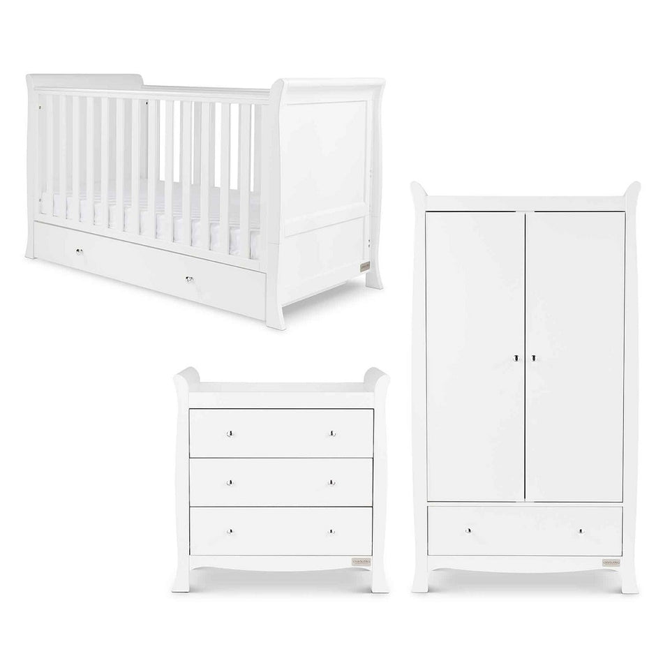 Ickle Bubba Snowdon Classic 3 Piece Nursery Furniture Set - White