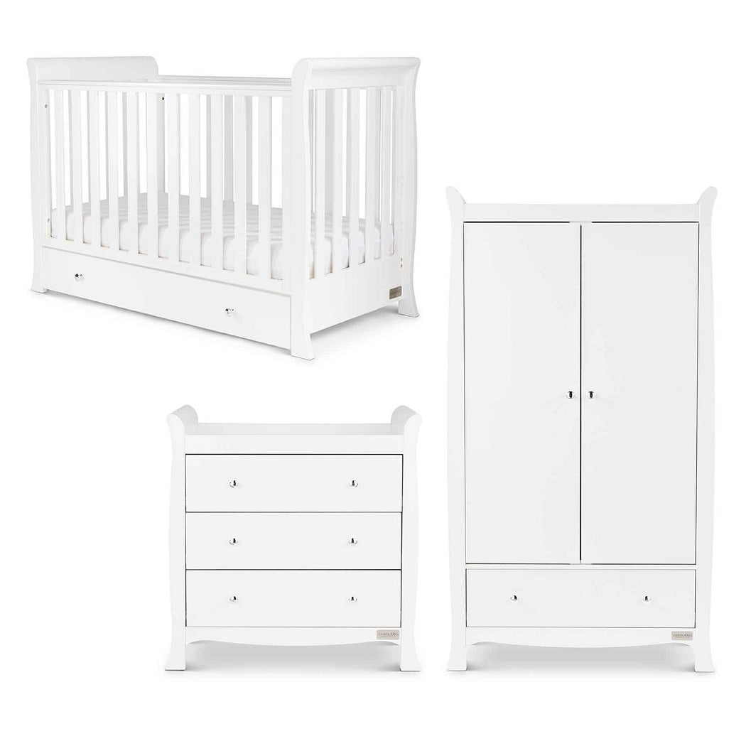 Ickle Bubba Snowdon 4-in-1 Mini 3 Piece Nursery Furniture Set - White