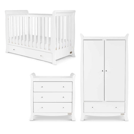 Ickle Bubba Snowdon 4-in-1 Mini 3 Piece Nursery Furniture Set - White