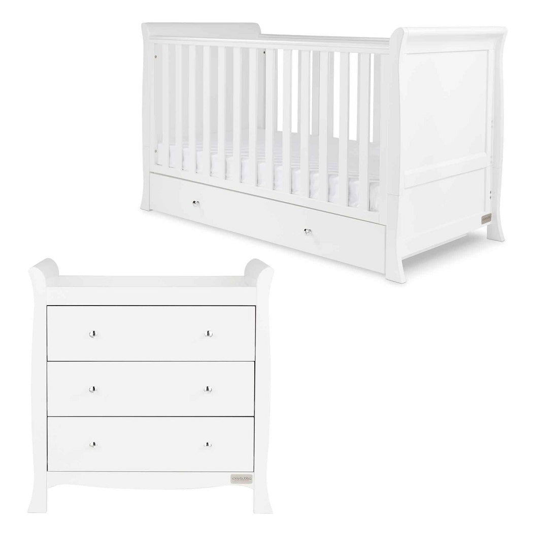 Ickle Bubba Snowdon Classic 2 Piece Nursery Furniture Set - White