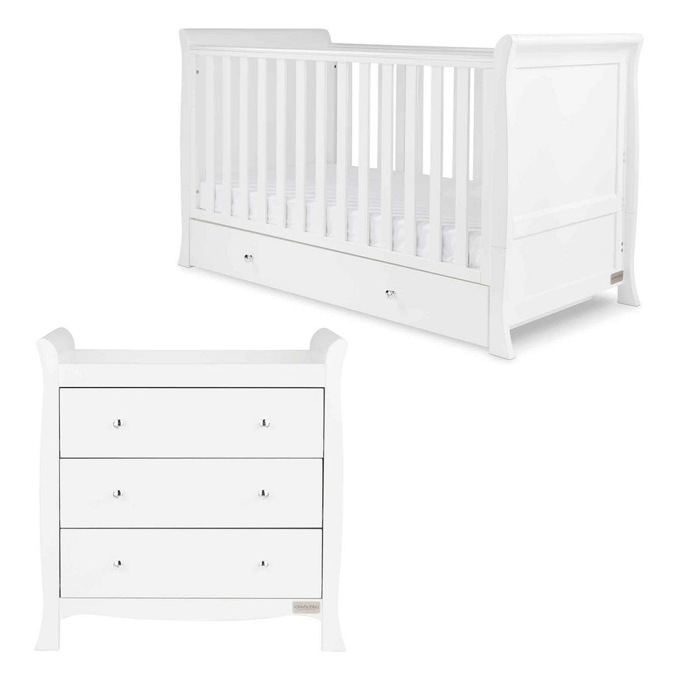 Ickle Bubba Snowdon Classic 2 Piece Nursery Furniture Set - White