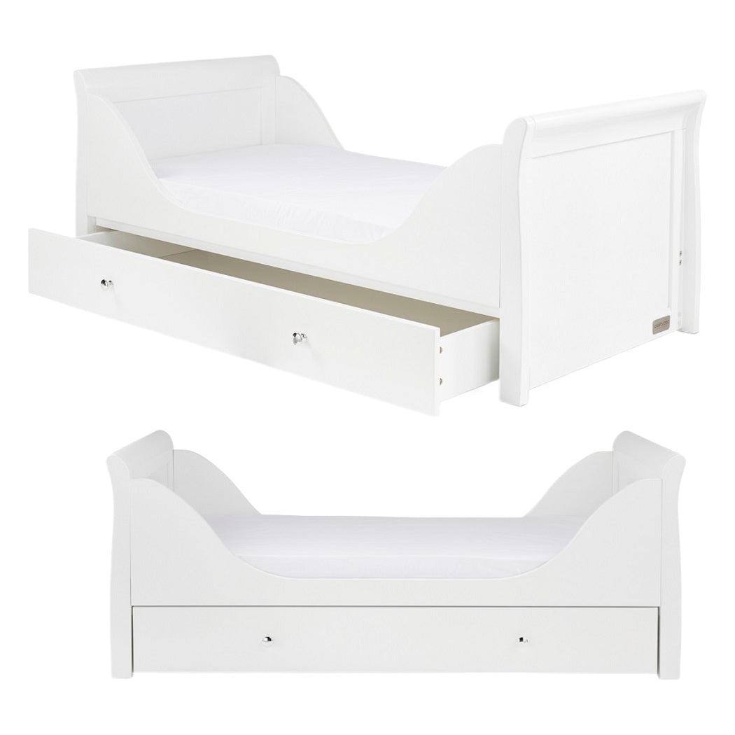 Ickle Bubba Snowdon Cot Bed - White - converted to the junior/toddler bed