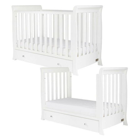 Ickle Bubba Snowdon MINI 4-in-1 Cot Bed & Drawer - White - cot and junior bed (mattress not included, available separately)